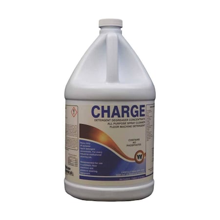 Warsaw Chemical Charge, Detergent Degreaser Concentrate, Lemon Scent, 1-Gallon, 4PK 21304-0000004
